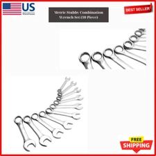 Sunex Tools 9930M Metric Stubby Combination Wrench Set, 10-Piece