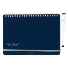 Gakken Staifle White Board Notebook Write White  Plus A5 Navy BD12014 NEW