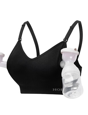 HOFISH Seamless Maternity & Nursing Bras Hands Free Pumping Support full busts M
