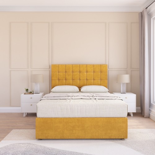 Luxury Divan Bed Base with 26'' Headboard | Storage Bed | Plush Fabric Alabama - Picture 18 of 22