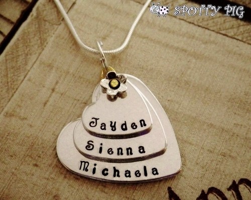 Personalised Necklace Childrens Names 3 