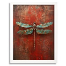 Dainty Dragonfly Wall Art Print Dragonfly Print Painting Poster Art Picture