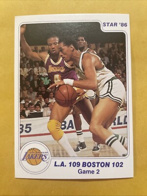 1985-86 Star Lakers Champs Dennis Johnson/byron Scott #3 Game 2 Appx Nm/mt+ Cond