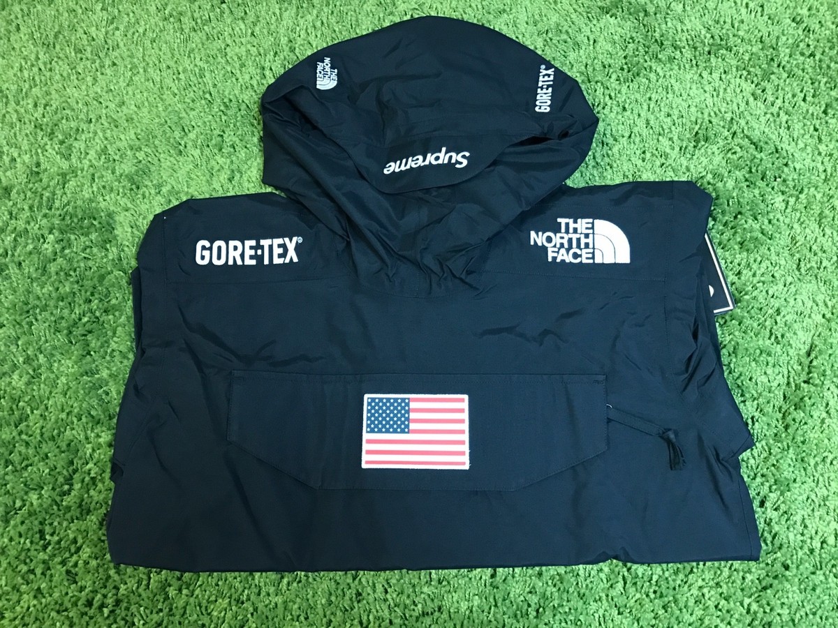 Supreme S/S 2017 The North Face Gore-Tex Pullover (Black) Box Logo 