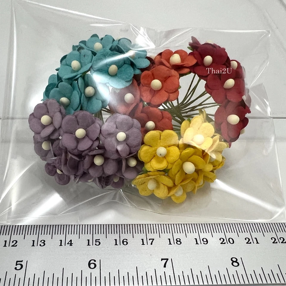 5/8" or 1.5cm - 500 Cottage MIXED 10 bags Paper Flower Craft Scrapbook (S10-A10) - Image 4 of 4