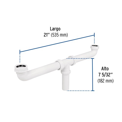Double Sink Drain Pipe - Model 48338 - Picture 3 of 5