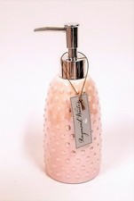 NEW RAYMOND WAITES PEARL PINK BLOSSOM 3D DOTS KITCHEN SOAP LOTION DISPENSER 