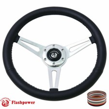Flashpower 15 Classic Steering Wheel 6 Bolt Black Chevy Gmc Impala Gto W Horn