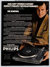 Philips Project 7 Turntable Stereo Audio Hi Fidelity Vtg 1978 Advertisement