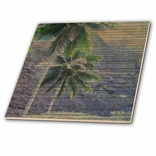 3dRose ct 28039 2 Wood Tropical Hawaii Palm Trees-Ceramic Tile, 6-Inch