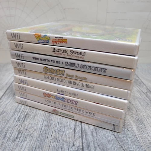 LOT of 9 Nintendo Wii Game Bundle – Sponge Bob Scooby Doo Rubiks – NEW & SEALED