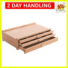 3-Drawer Artist Tool Supply Box with 5 Compartments per Drawer - Hardwood Art...