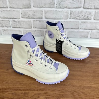  Converse Run Star Hike Hi Platform 5.5 Men's Shoes Sneaker Beige Purple A16188C