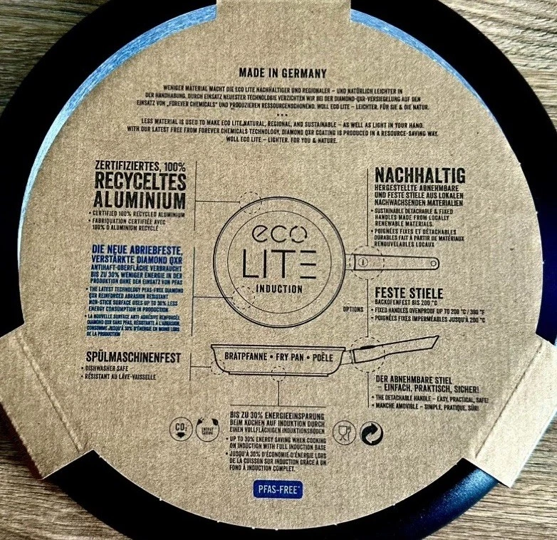 Flachpfanne WOLL DIAMOND QXR Eco Lite   28cm, Stiel - Abnehmbar - Bild 4 von 4