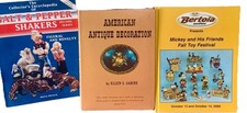 3 Collector Guides S&P Shakers, Bertoia Auctions Mickey, American Antique Decor