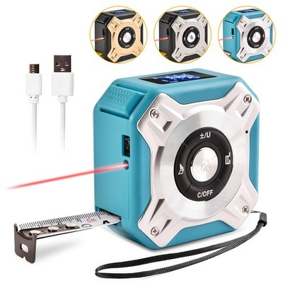 40m/60m Digitaler LCD Massband Laser Wiederaufladbares Entfernungsmesser 2-in-1
