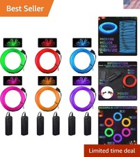 Neon Led Lights 6pcs Waterproof Battery Operated Diy Costume Halloween Christmas