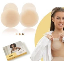 3 Boxes Niidor Silicone Nipple Covers with Breast Lift Tape, Reusable Pasties