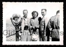 Mountain Lookout Coin Operated Binoculars Tourists Old/vintage Photo- I442