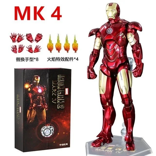 action figure Marvel IRON MAN Mark IV MK4 Iron Man 2 ZD Toys - Immagine 2 di 3