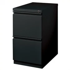 Hirsh 20-in Deep Metal Mobile Pedestal 2-Drawer File/File. Full Width Pull Black