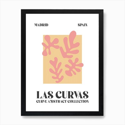 Abstrakte Formen Matisse Rosa Madrid Gerahmtes Wandbild Poster Leinwanddruck Bild