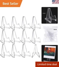 12 Pack Acrylic Display Stands for Collectibles, Photos, Cards, and Small Items
