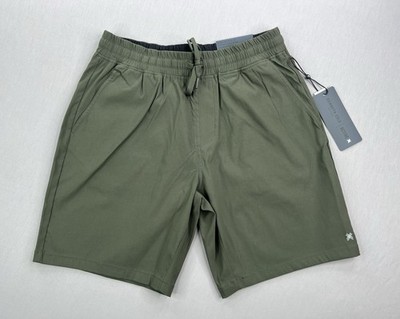 Kenneth Cole Mens Active Tech Jogger Shorts Forest Night Green Sz L - $69