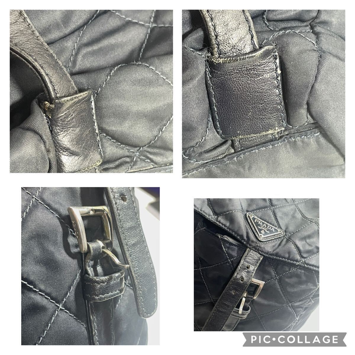 Excellent condition rare PRADA triangular nylon q… - image 5