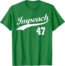 Impeach 47 Anti Trump Impeach Resist Flag Cool Unisex T-Shirt