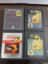4 Atari Games Pac-Man, Vanguard and Space Invaders Untested