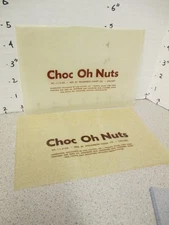 Williamson Candy bar company 1940s Choc Oh Nuts WRAPPER 1.25oz chocolate