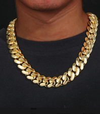 Miami cuban link gold chain 18K