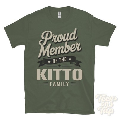 STOLZES MITGLIED DER KITTO FAMILIE T-SHIRT Nachname Nachname Erbe Abstammung
