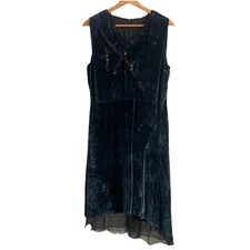ELIE TAHARI 'Teresa' ~ Navy Velvet Beaded V-Neck Shift Party Dress  10 NEW $648