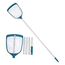 POOLWHALE Upgrades Swimming Pool Telescopic Leaf Net Pool Skimmer with Pole