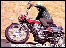 1970 1971 Honda Scrambler CL-450 CL450 K3 ORIGINAL Motorcycle Brochure