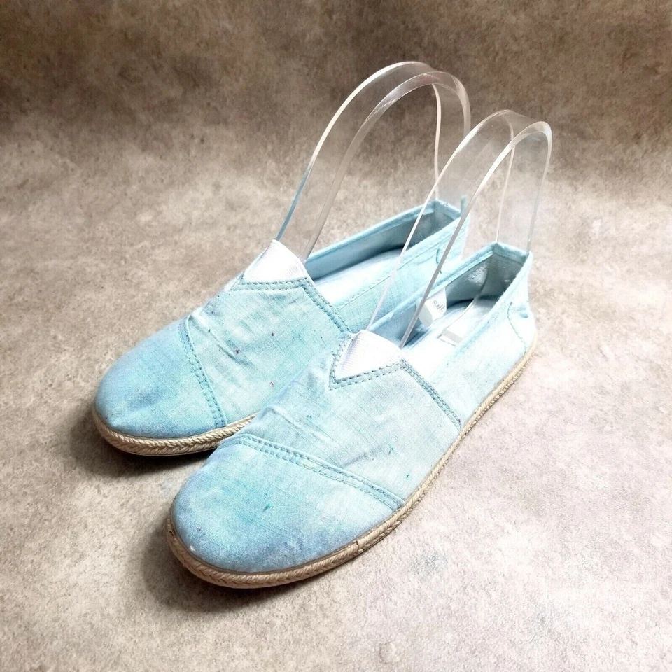 Mocasines planos de lona casual para mujer de 810417541 talla 6 en azul Foto 3 de 4