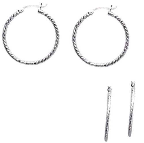 Set di creoli - Classic Steel online da BIJOU BRIGITTE