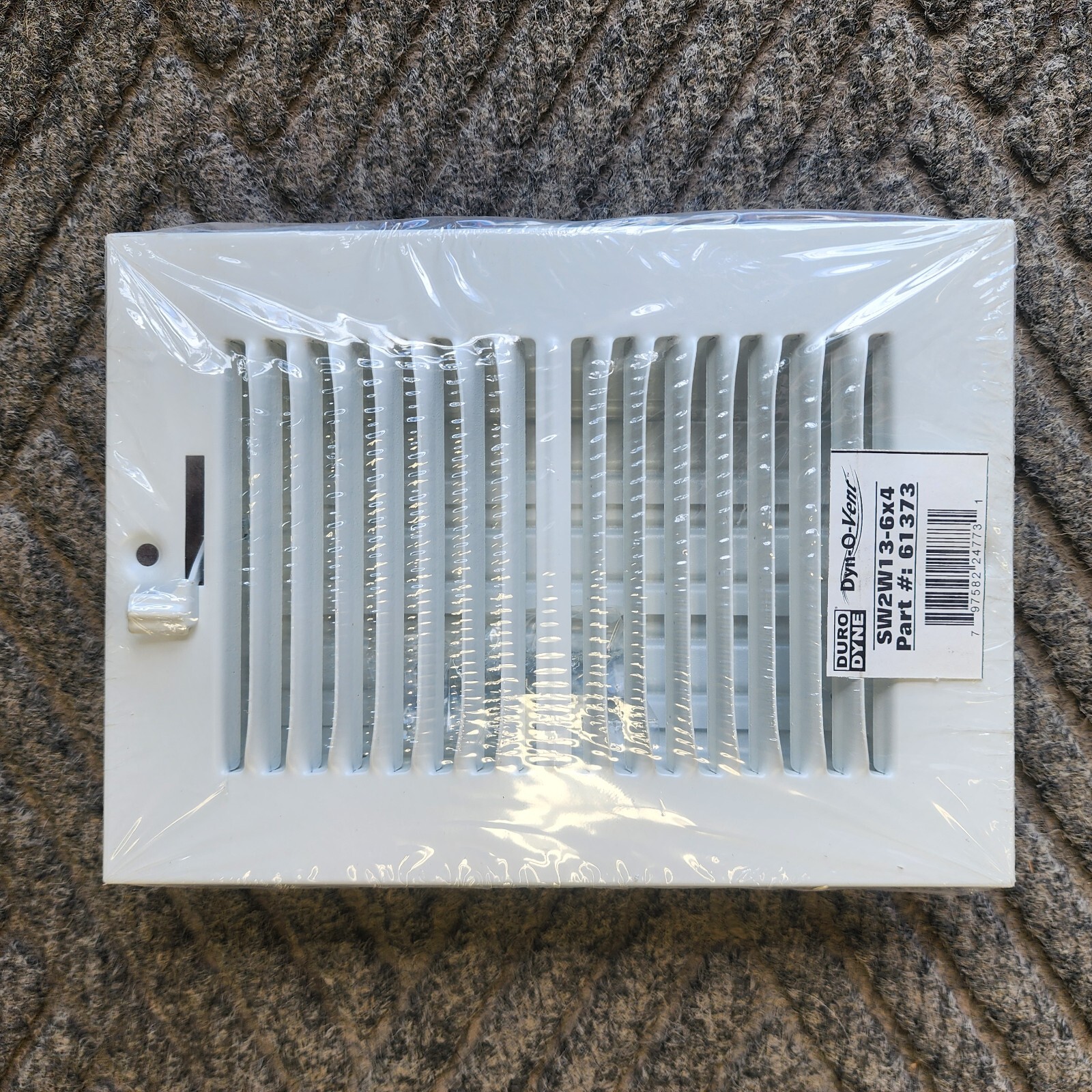 Fits 6" x 4" Opening, White Steel Vent Cover Steel HVAC Supply Register Grille
