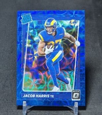 Jacob Harris Blue Scope Prizm Rated Rookie RC 2021 Optic Card #238 LA Rams. rookie card picture
