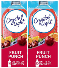 Crystal Light On-The-Go Fruit Punch Drink Mix 10 ct 2 Packs 
