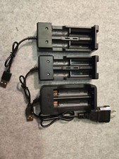 3x USB DC Chargers 6 Slot for 3.7v Li-ion 14500 16340 26650 Rechargeable Battery