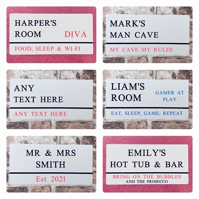 Personalisiertes London Straßenschild Metall Wandschild JEDER TEXT tolles Geschenk 