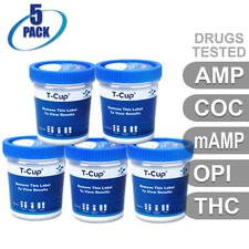 Mintegrity [5pk] 5-Panel T-Cup Urine Drug Test #MI-TDOA-254