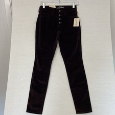 High Rise Skinny Corduroy Pants NWT Universal Thread Burgundy 00