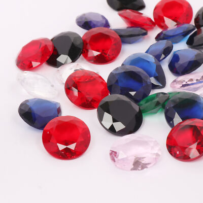 250 Ct./ 14 mm Mix Cut Faceted Multi-color Mix Loose Gemstones 36 Pcs Lot