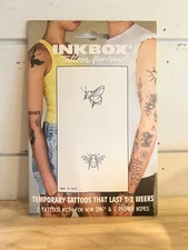 INKBOX TATTOOS for NOW BUMBLE BEE TEMPORARY KIT CONTAINS 2 TATTOOS **BRAND NEW*