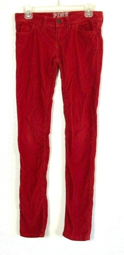 corduroy skinny red pants size 