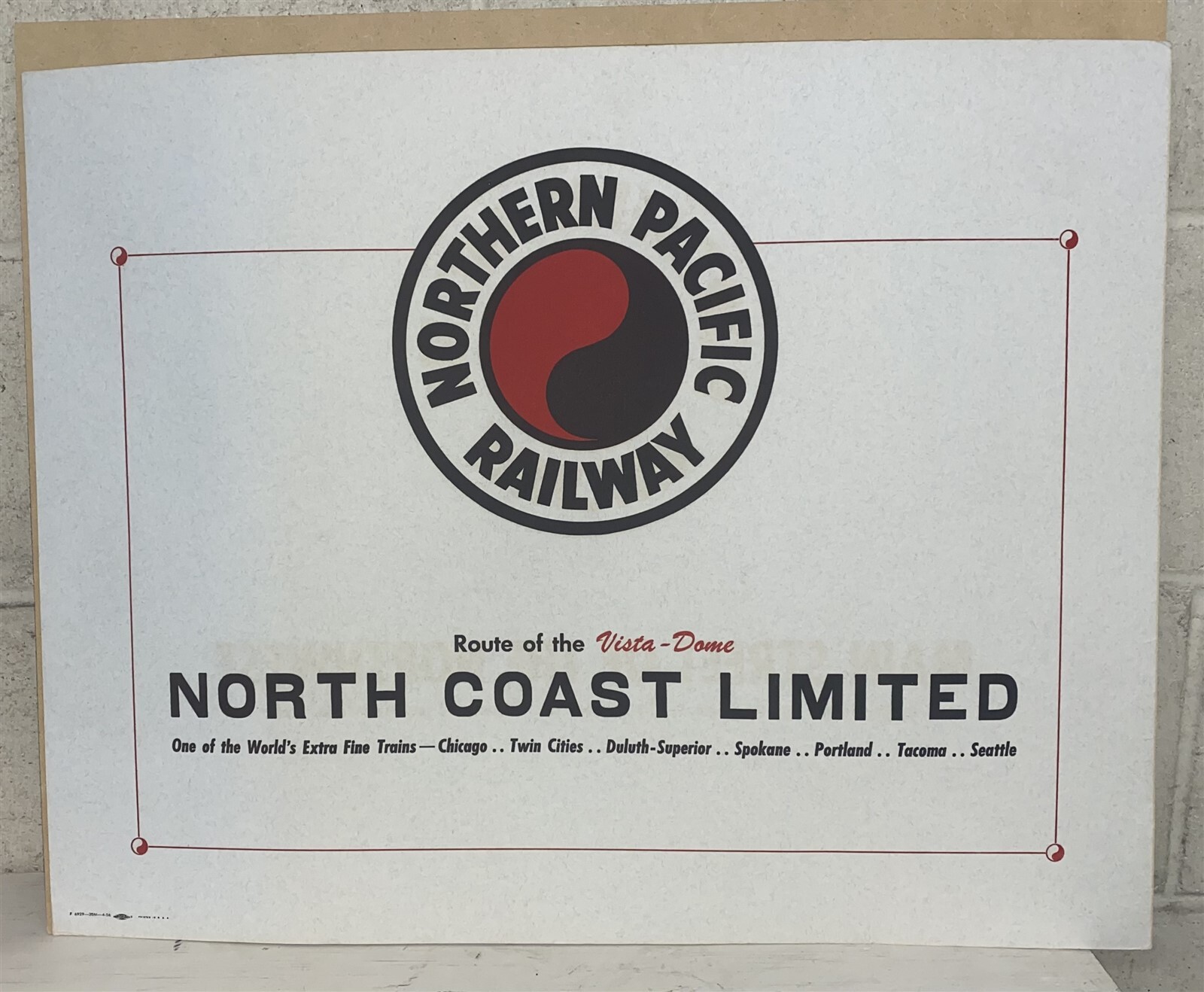 Large desktop Northern Pacific Railroad Advertising Blotter pad 24\, image size:1600x1318